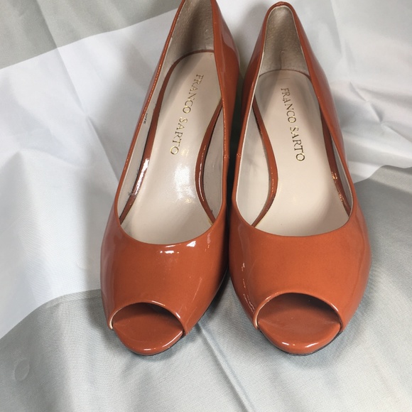 Franco Sarto Burnt Orange Wedges 7.5M Shoes - Picture 1 of 7